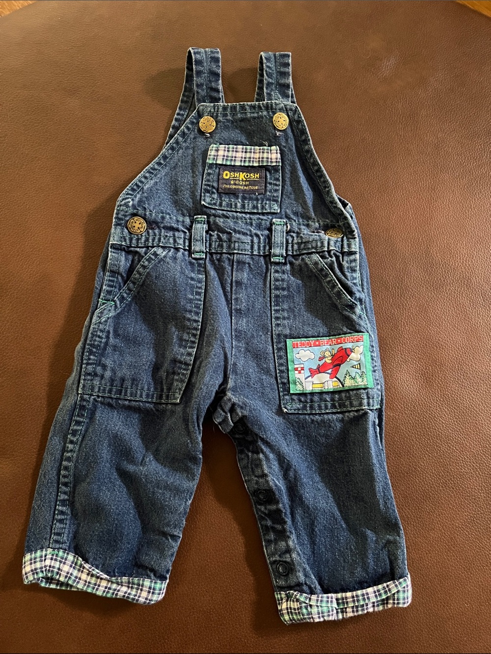 Oshkosh vintage denim overalls 3-6 months